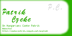 patrik czeke business card